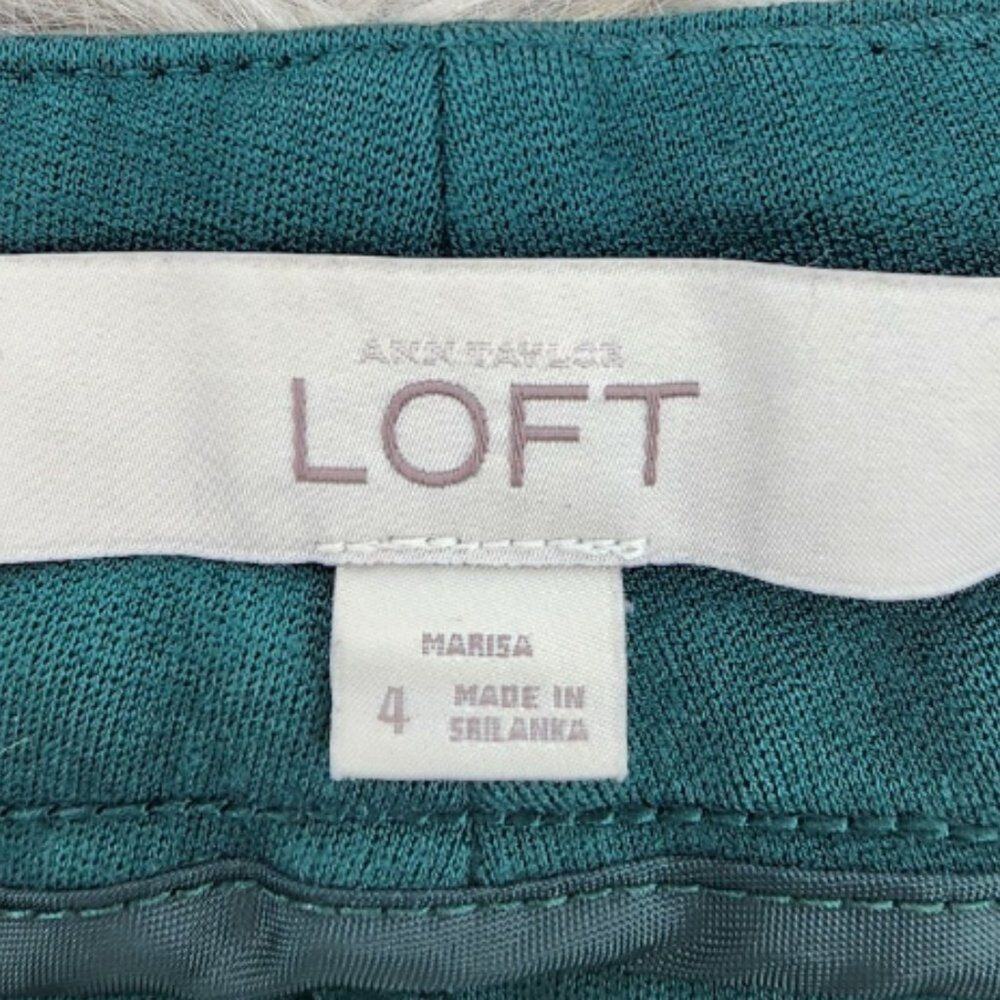 ANN TAYLOR LOFT Green Skinny Fit Pants Womens Size 4 - Picture 6 of 6